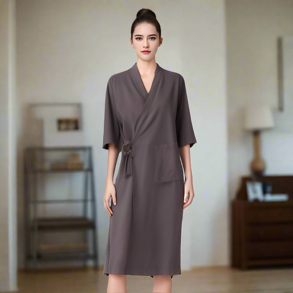 Robe Kimono d’Été Léger Gris