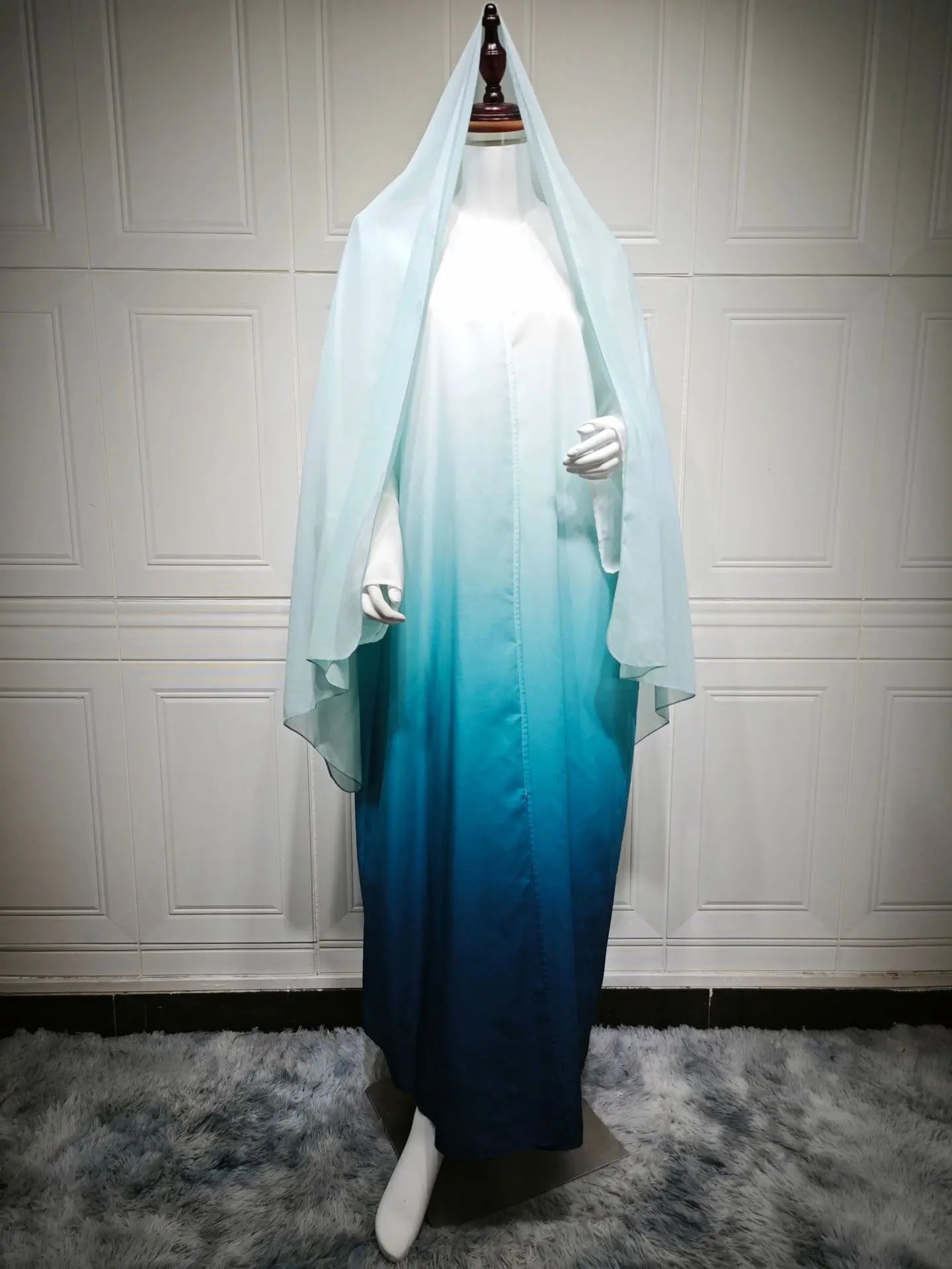 Abaya Kimono Bleue Dégradée chic
