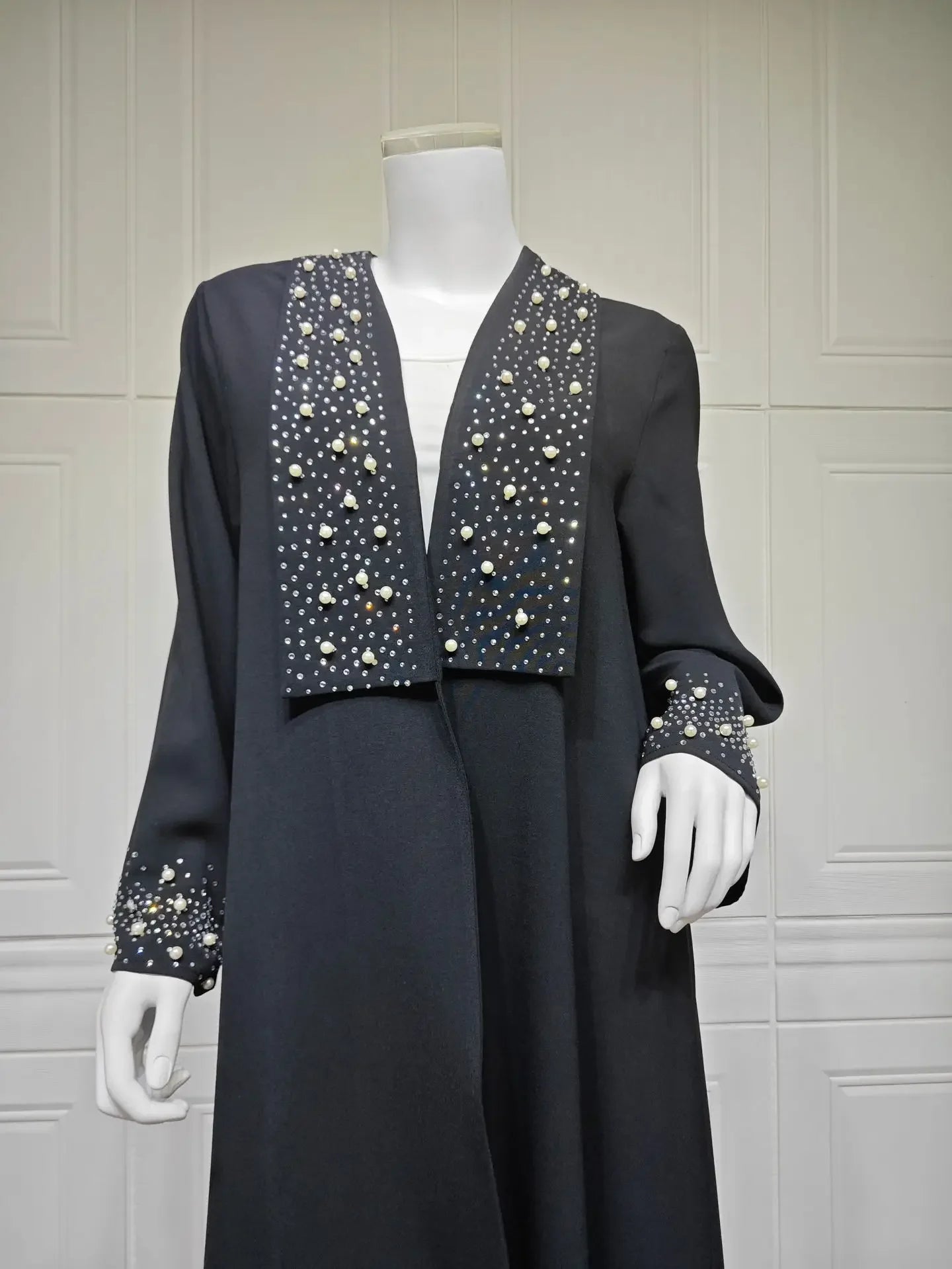 Abaya Kimono De Luxe à Perles fluide