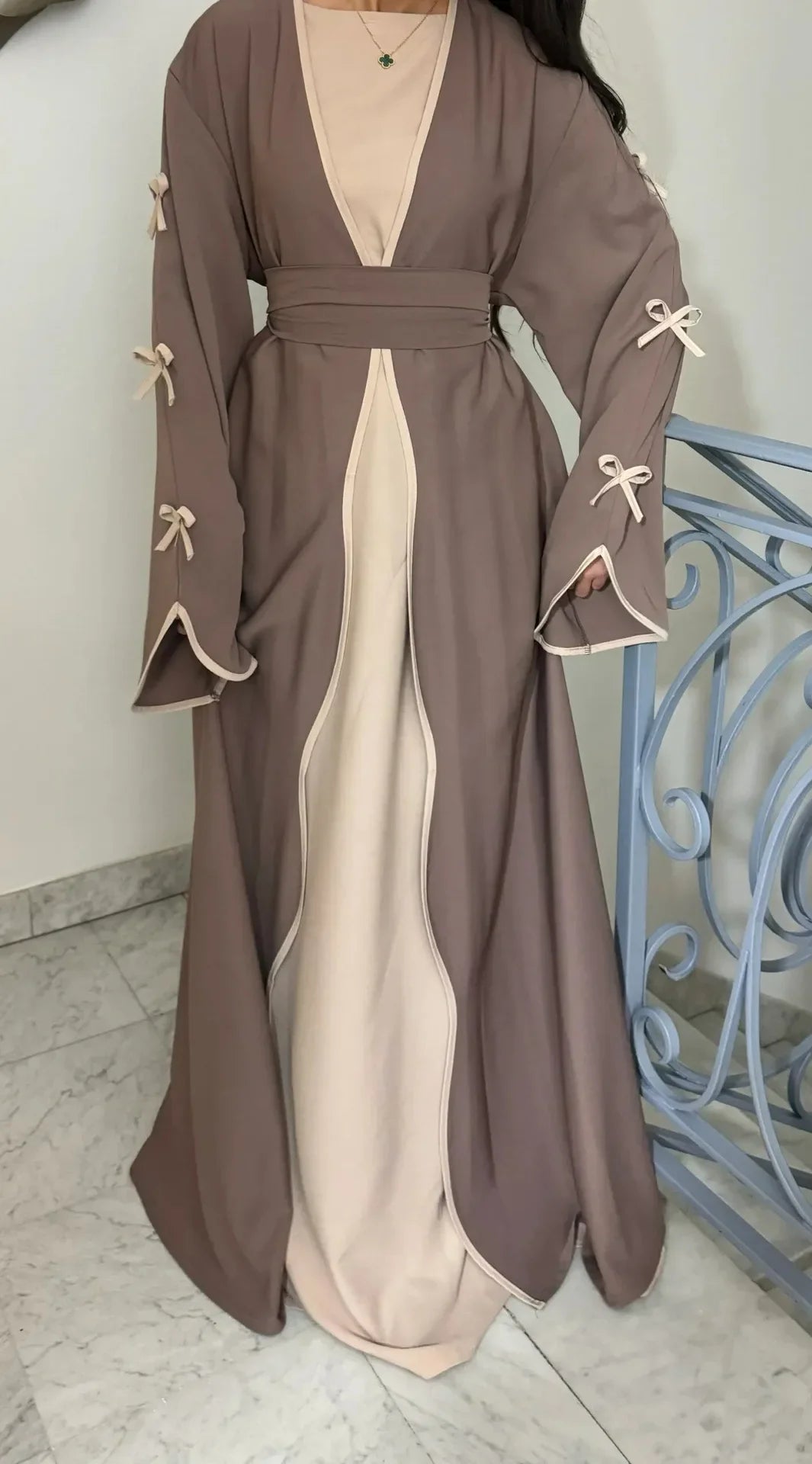 Abaya Kimono de Luxe à Noeuds long