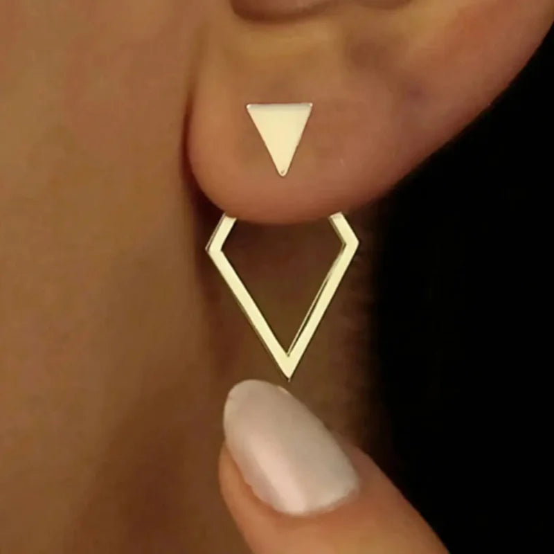 Boucles d'oreilles créoles géométriques