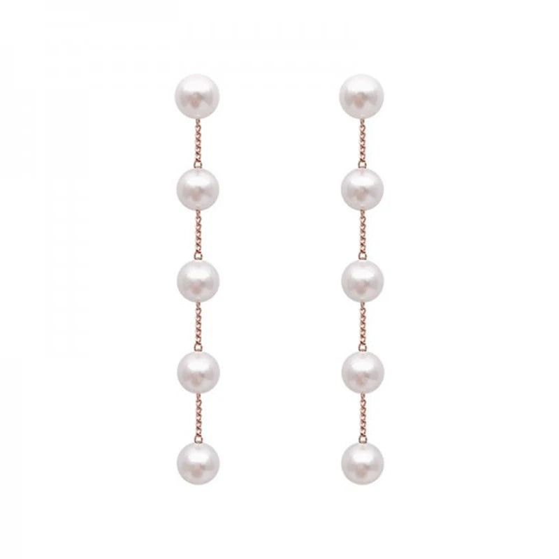 Boucles d’Oreilles Pendantes Perles Stylé