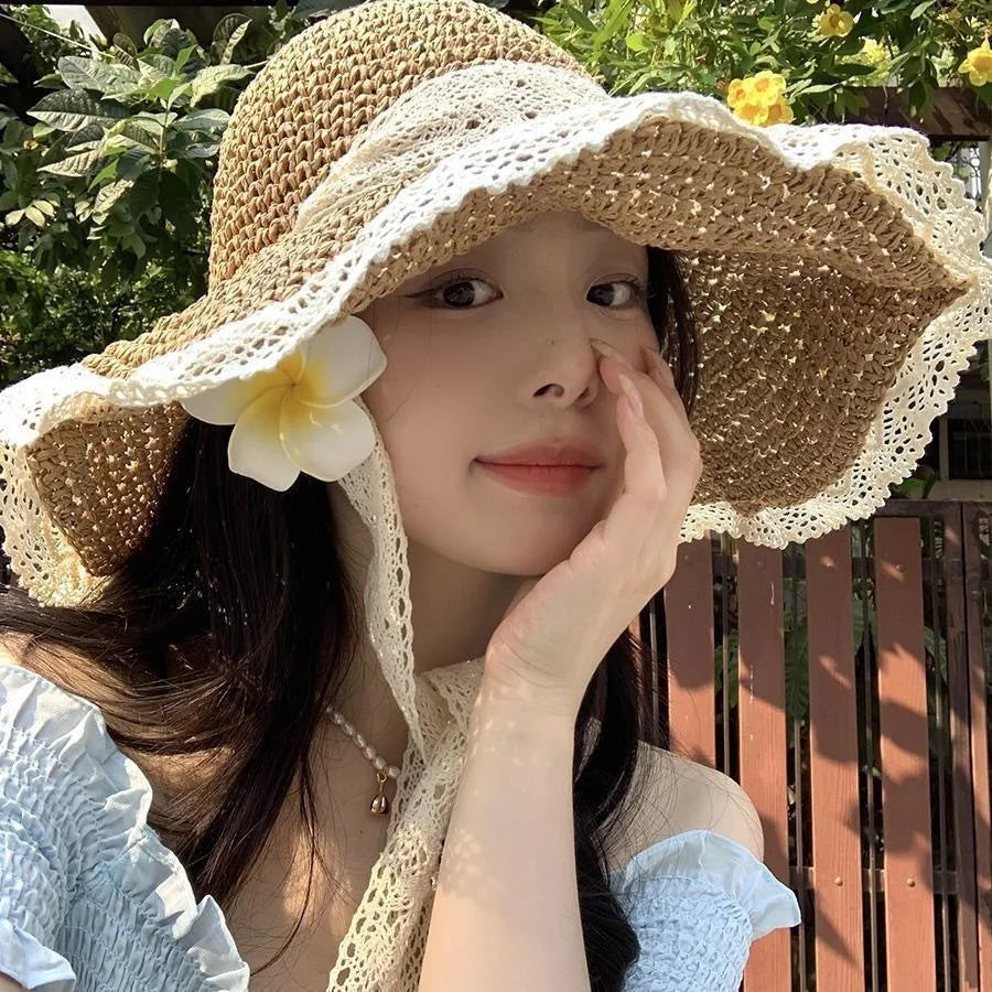 Chapeau de Paille Girly Marron