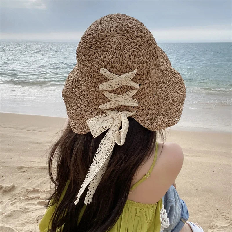 Chapeau de Paille Seau Tressé Marron