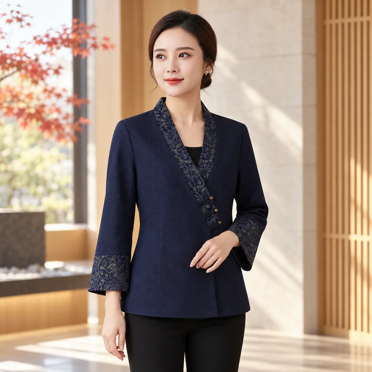 Veste Kimono Chic Bleu