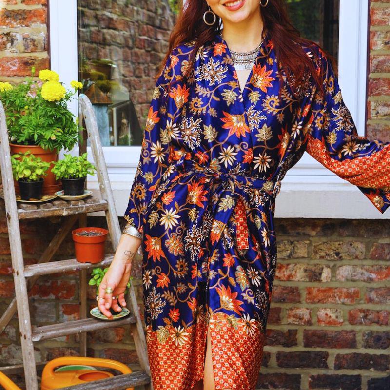 Déshabillé Kimono Femme Soie