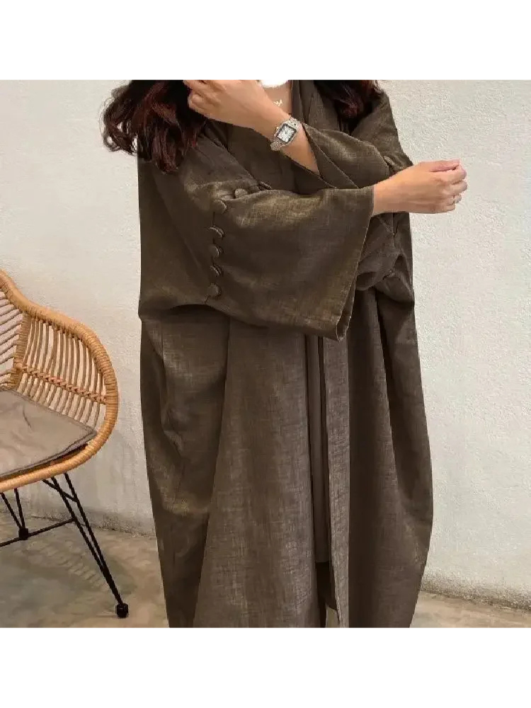 Kimono Abaya Femme Chic Marron