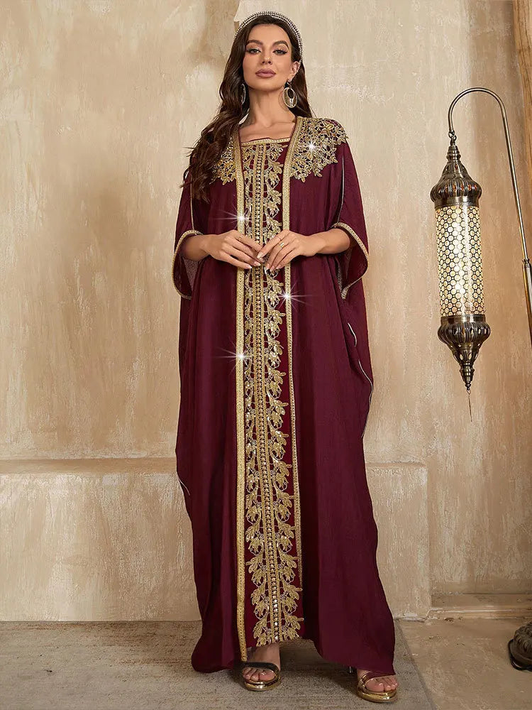 Ensemble Kimono Abaya à Manches Courtes chic