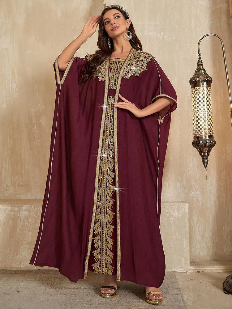 Ensemble Kimono Abaya à Manches Courtes léger