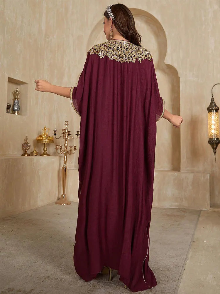 Ensemble Kimono Abaya à Manches Courtes tendance