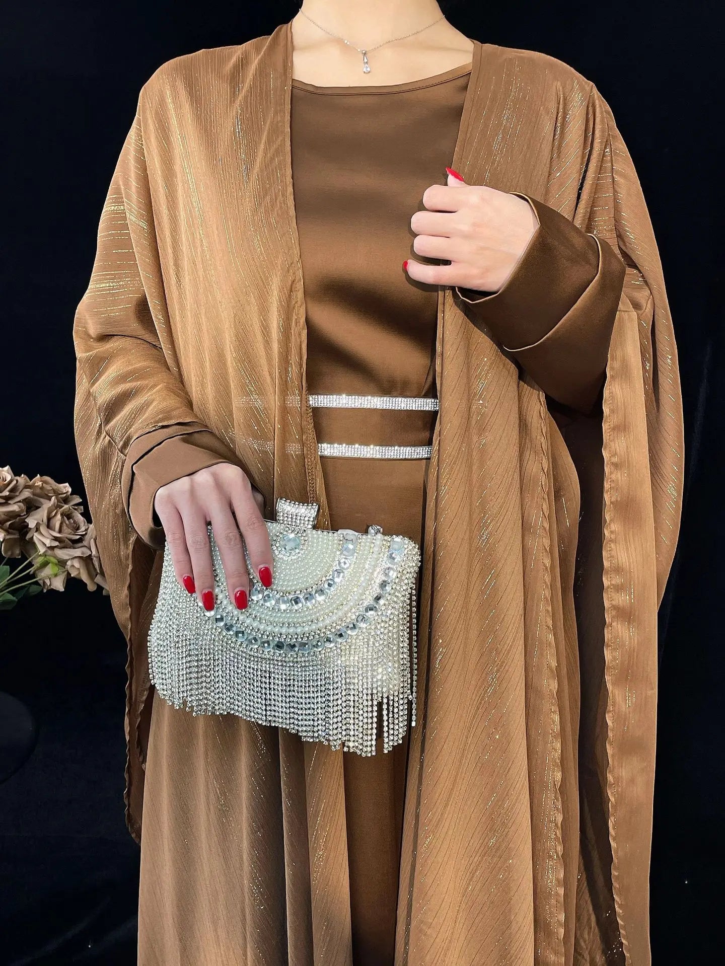 Ensemble Kimono Abaya Élégant chic