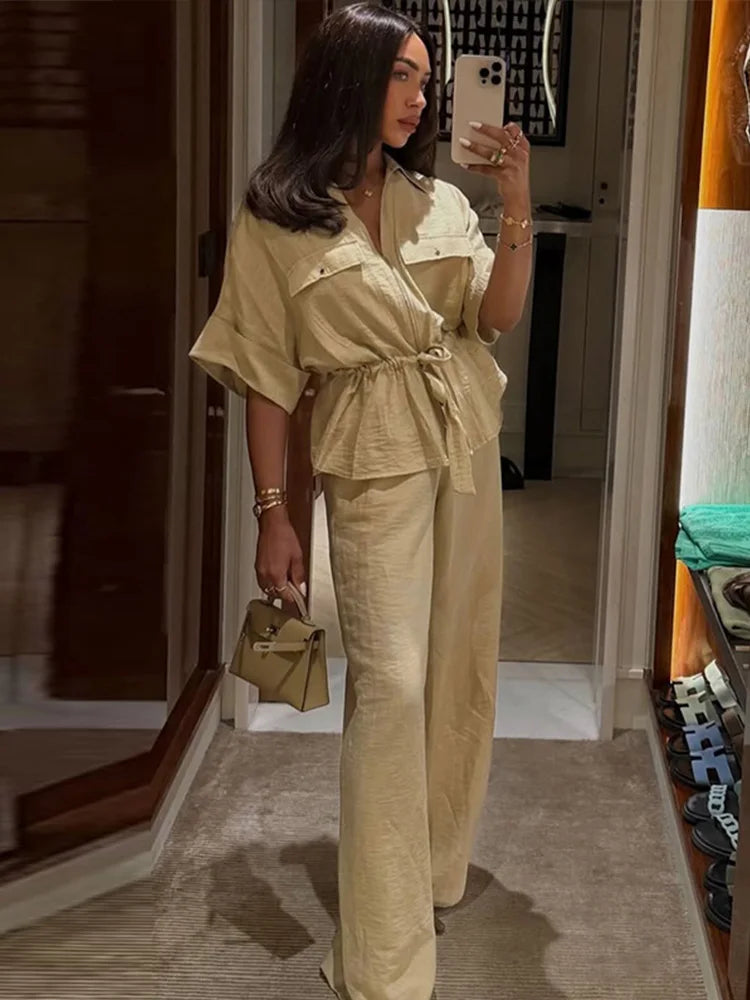 Ensemble Kimono Casual Chic Beige