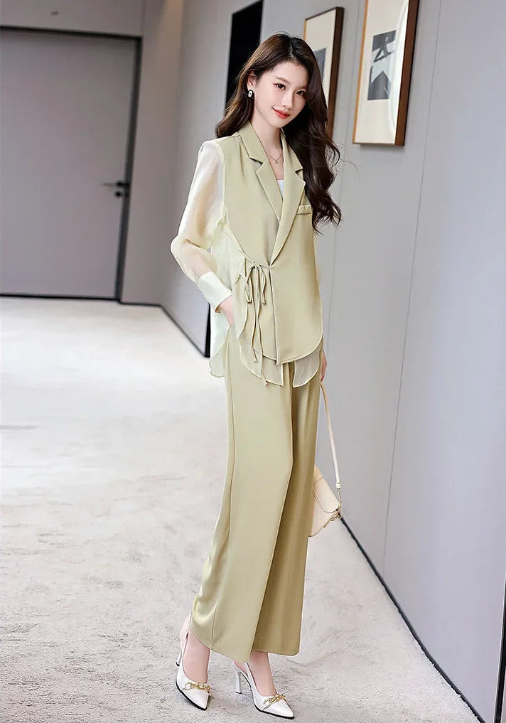Ensemble Kimono Drapé Vert