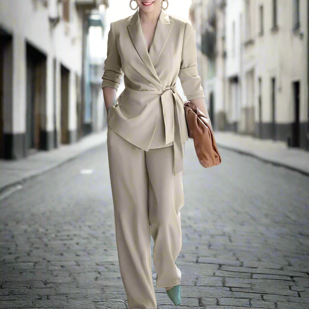 Ensemble Kimono Femme Beige Chic