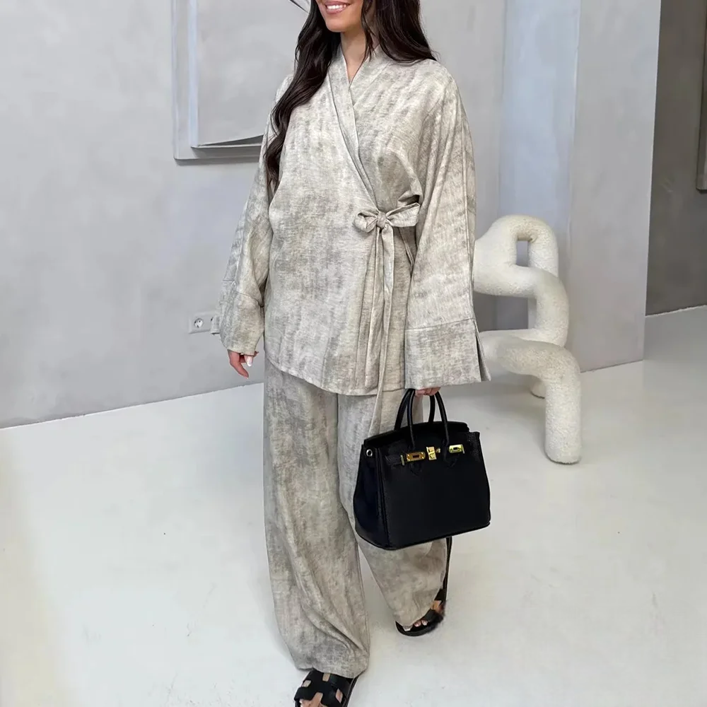 Ensemble Kimono Gris Tendance