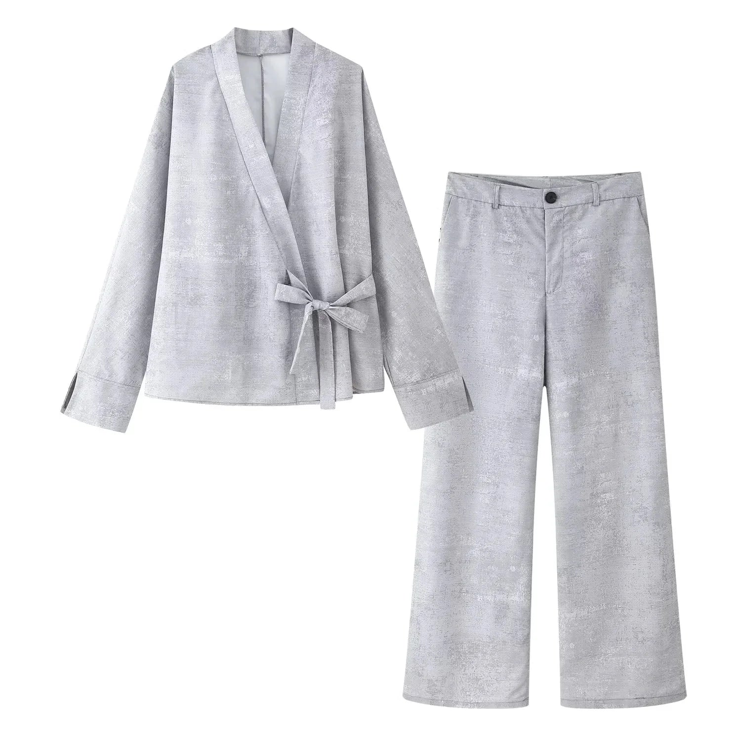 Ensemble Kimono Gris Tendance Stylé