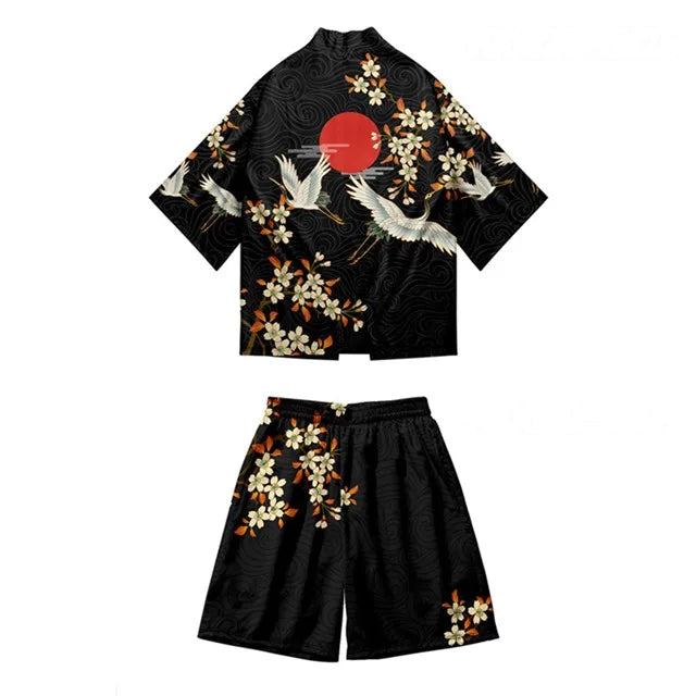 Ensemble Kimono Homme Fleuri tendance
