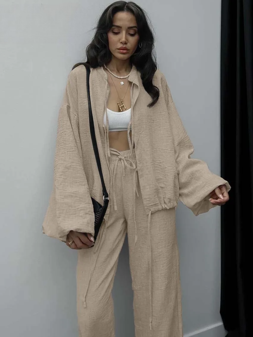 Ensemble Kimono Kaki Ample Confortable