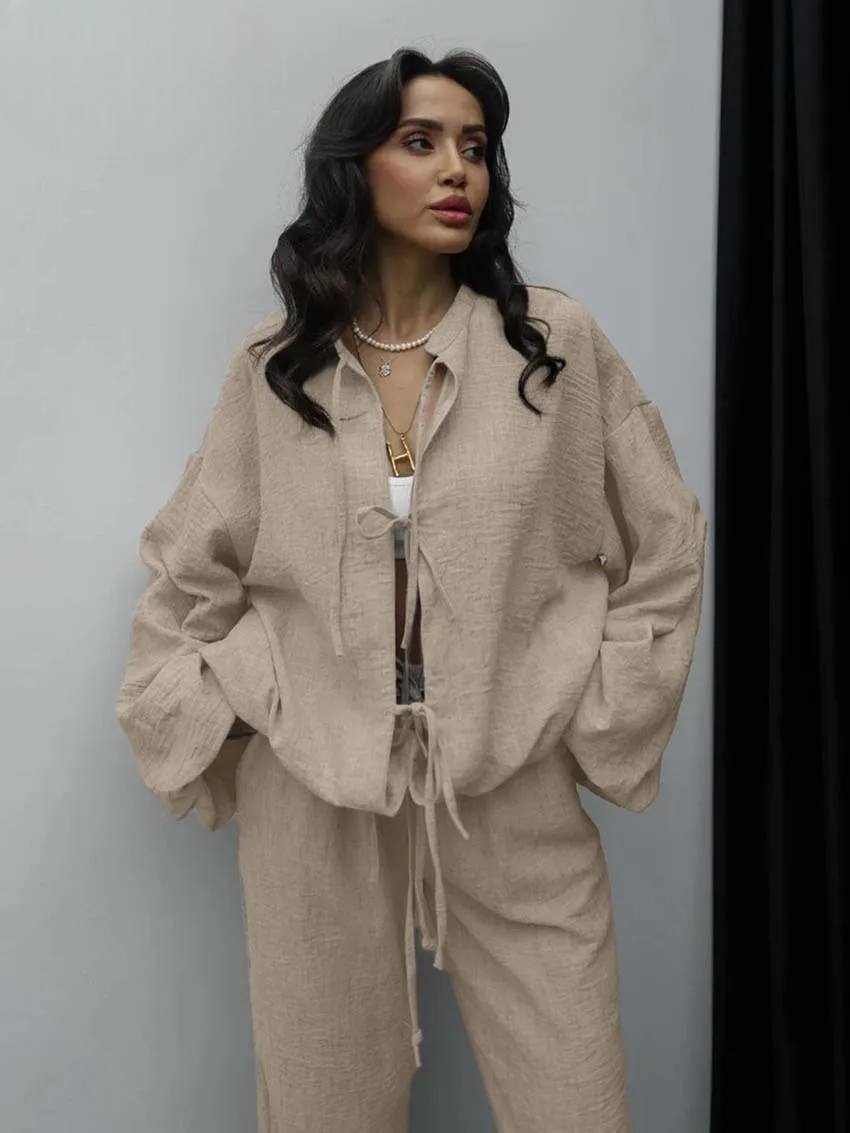 Ensemble Kimono Kaki Ample Été