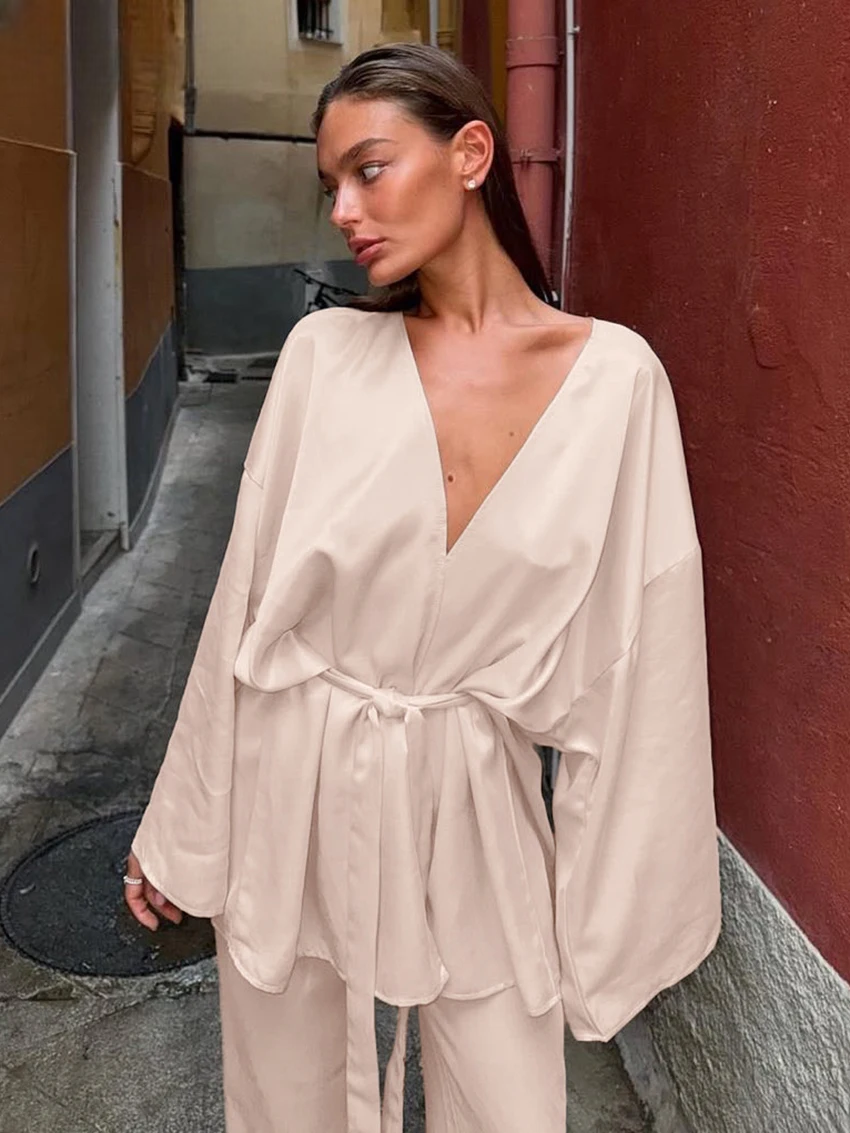 Ensemble Kimono Large Satiné Léger