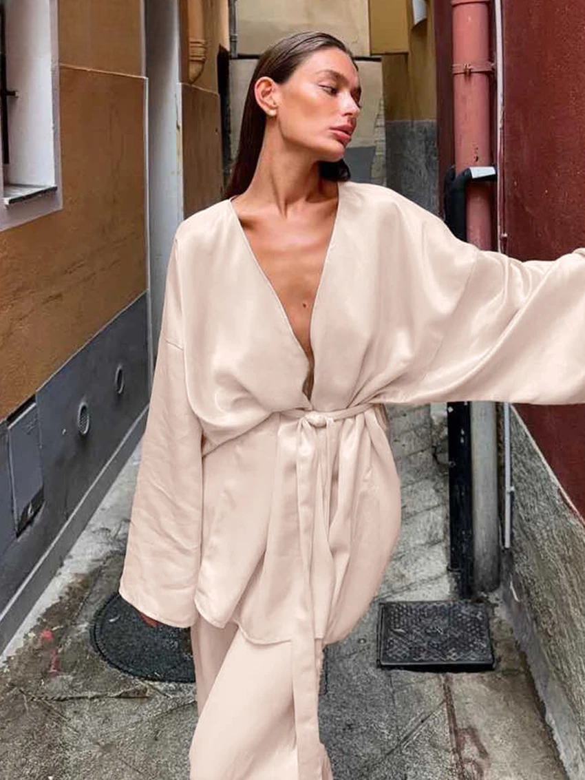 Ensemble Kimono Large Satiné Soyeux