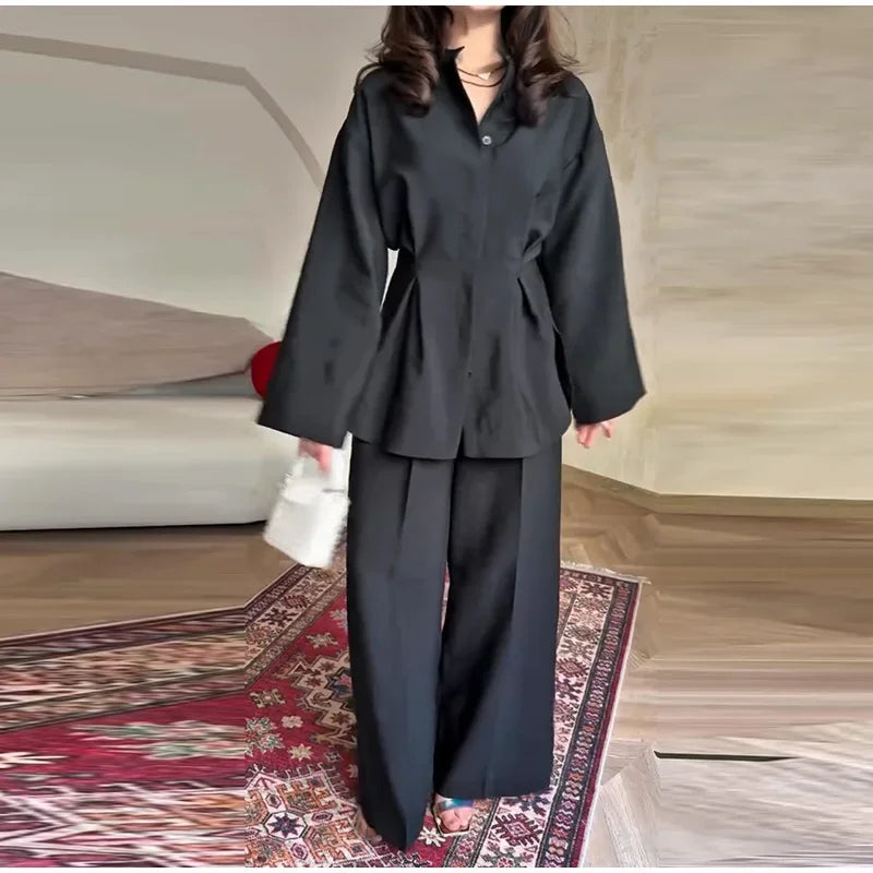 Ensemble Kimono Noir Fluide Classique