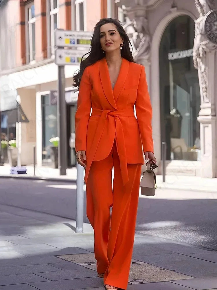Ensemble Kimono Raffiné Orange