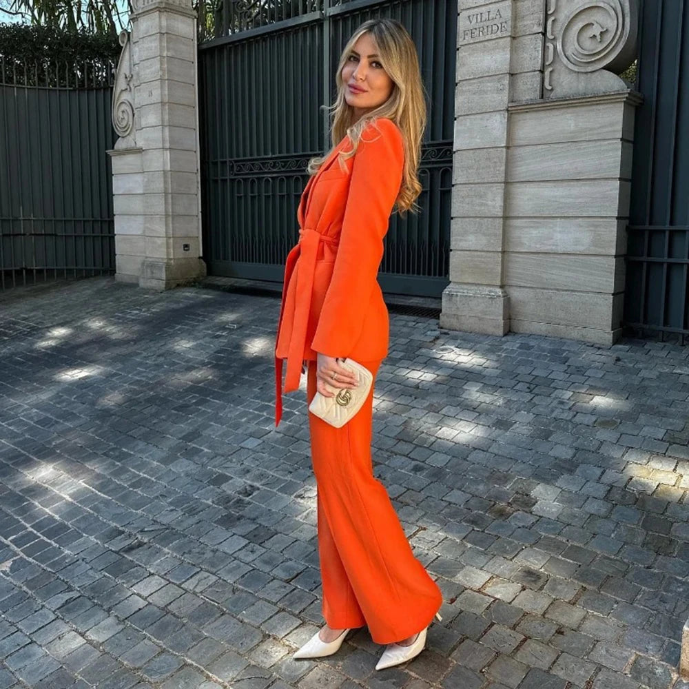 Ensemble Kimono Raffiné Orange Léger