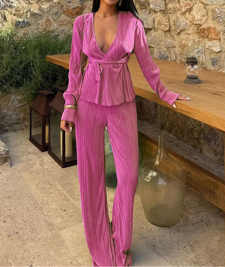 Ensemble Kimono Rose Casual