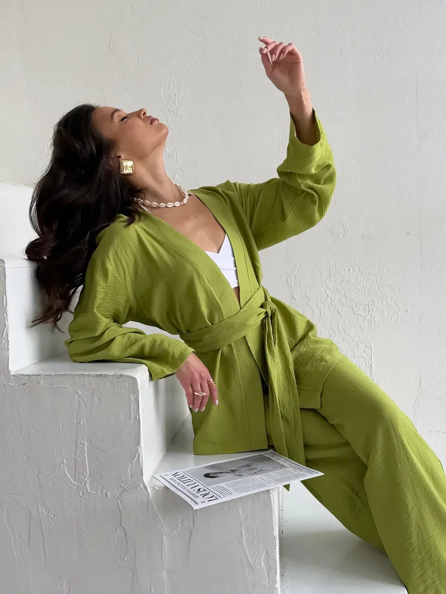 Ensemble Kimono Vert Femme Stylé