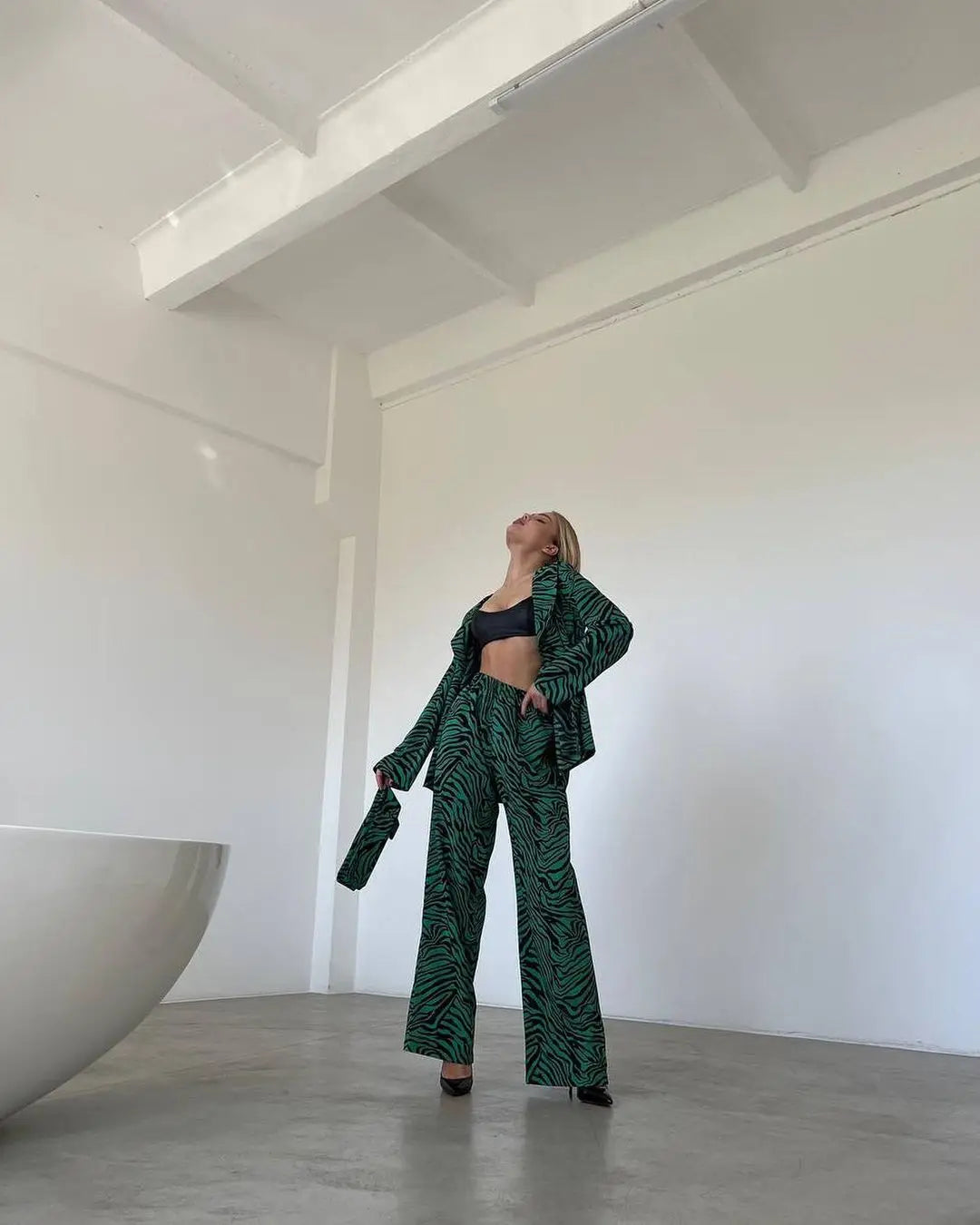 Ensemble Kimono Vert Stylé