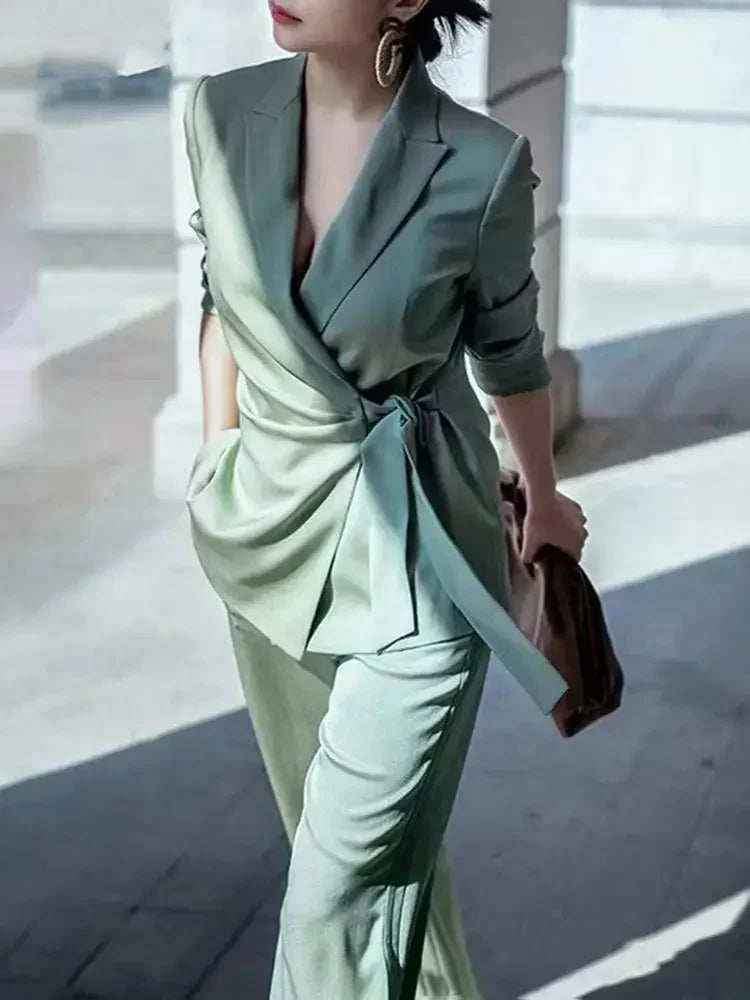 Ensemble Kimono Élégant Vert d’Eau
