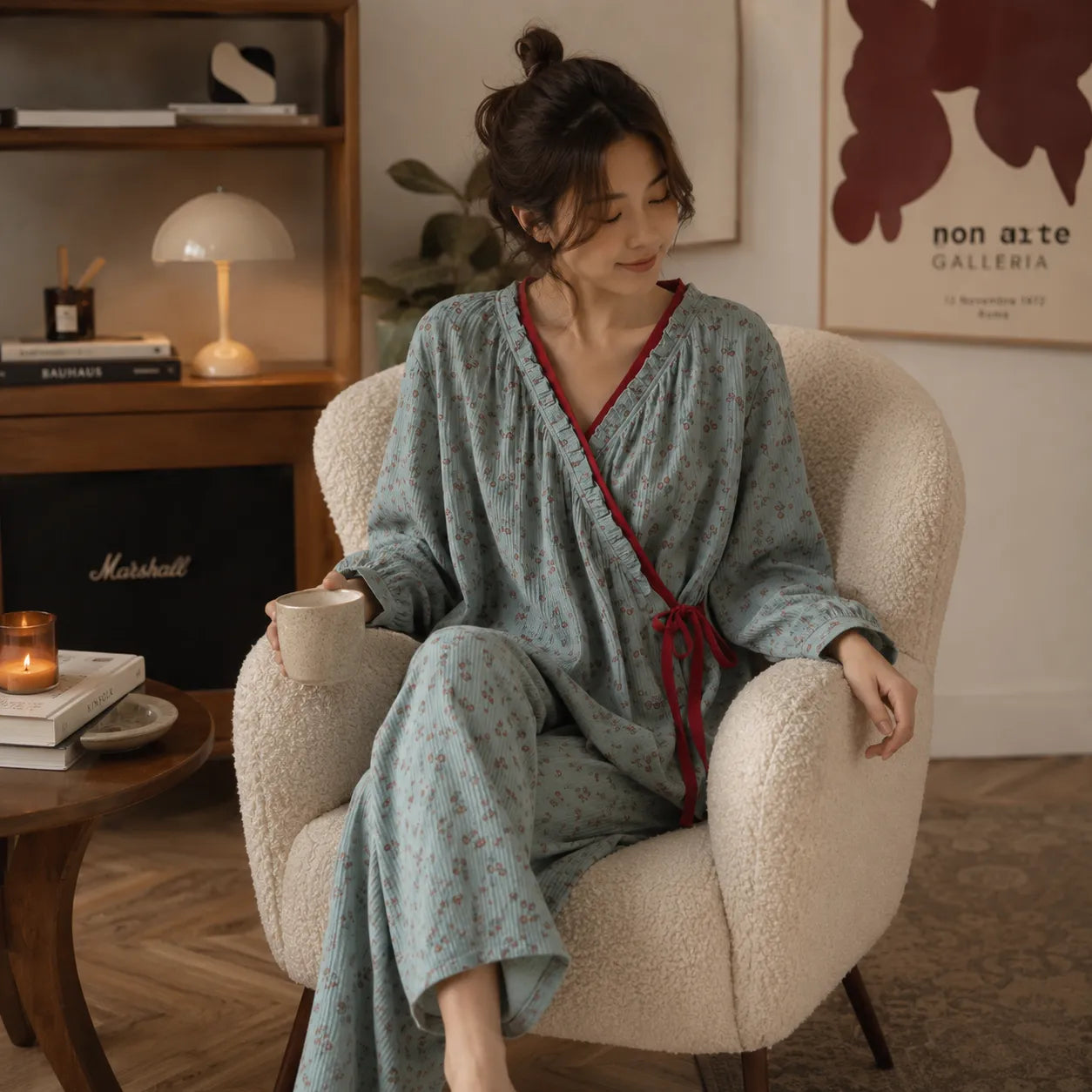 Ensemble Pyjama Kimono Rétro Léger Design