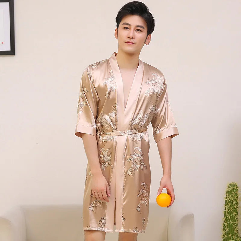 Yukata Peignoir Homme Beige