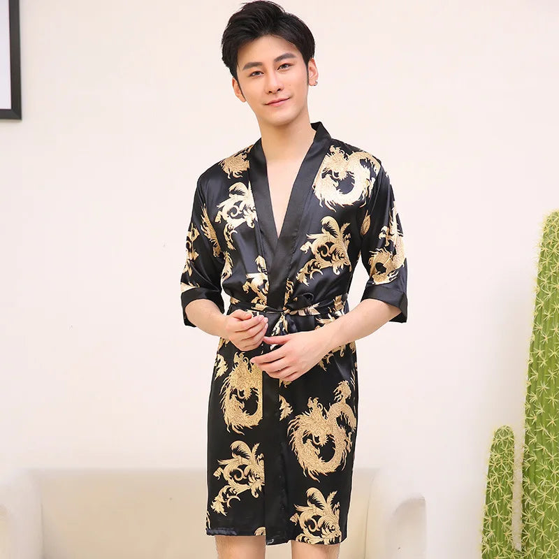 Yukata Peignoir Homme Noir