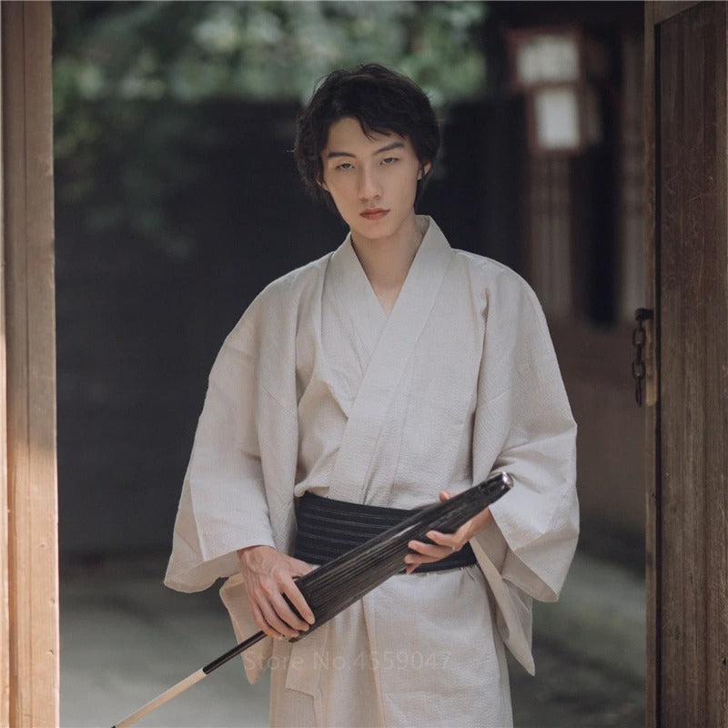 Kimono Japonais Homme Blanc
