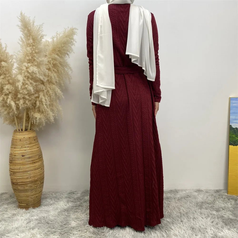 Kimono Abaya Bordeaux Cardigan confortable
