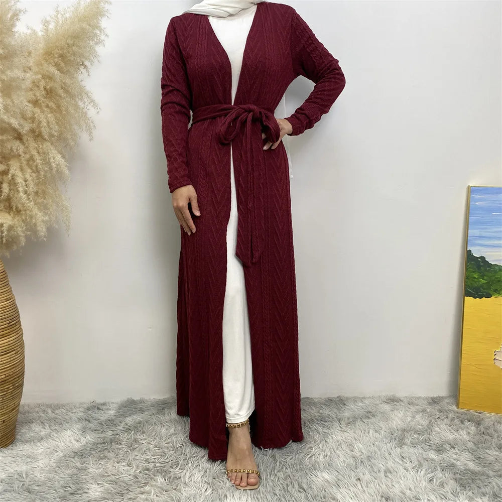 Kimono Abaya Bordeaux Cardigan long
