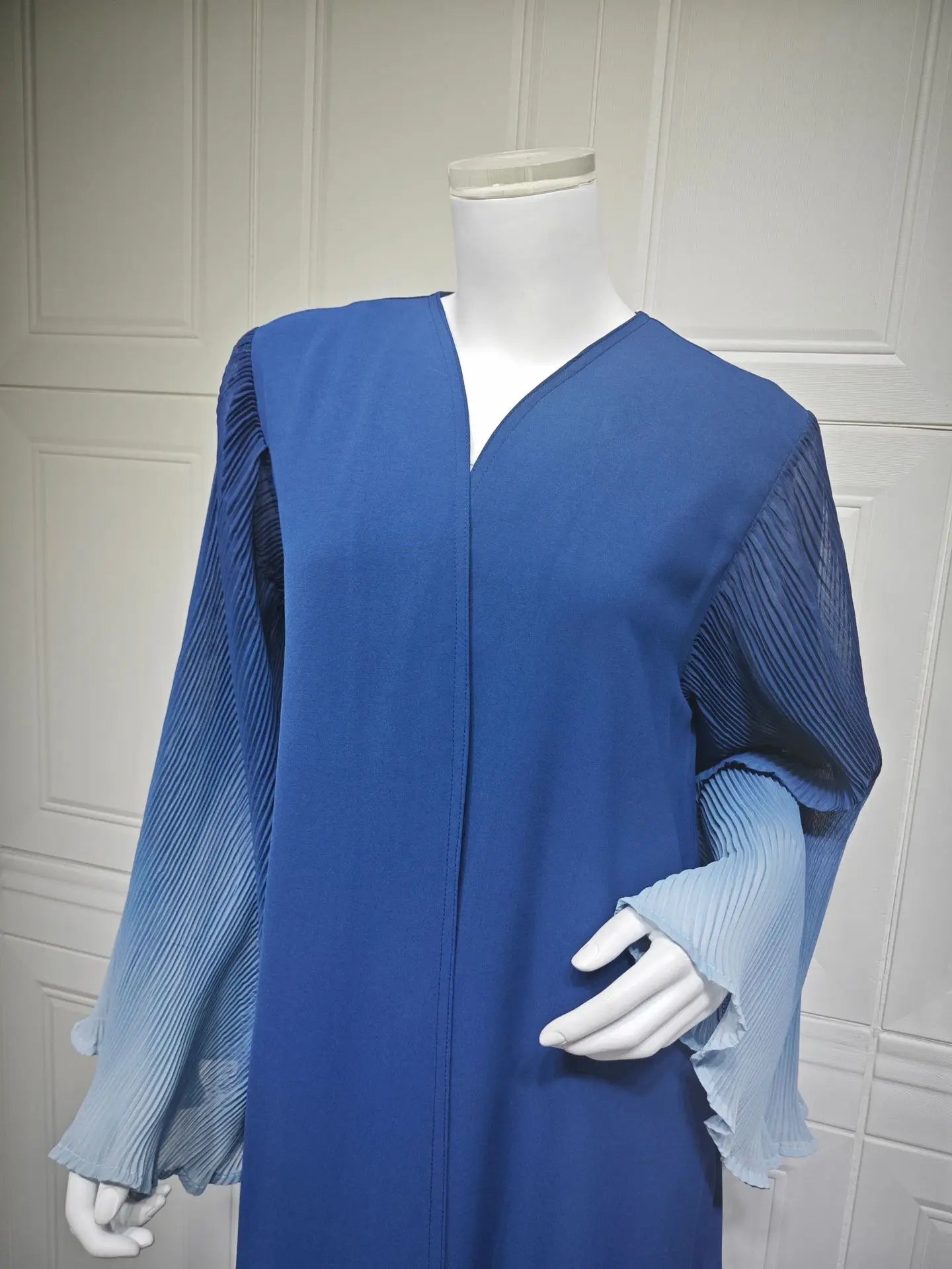 Kimono Abaya à Manches Plissées Col V