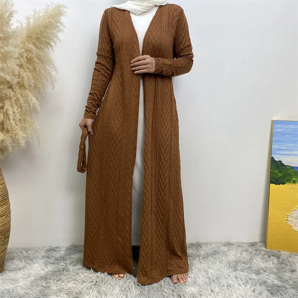 Kimono Abaya Marron Stylé long