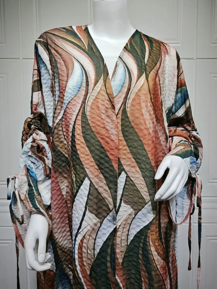 Kimono Abaya Moderne Tendance col V