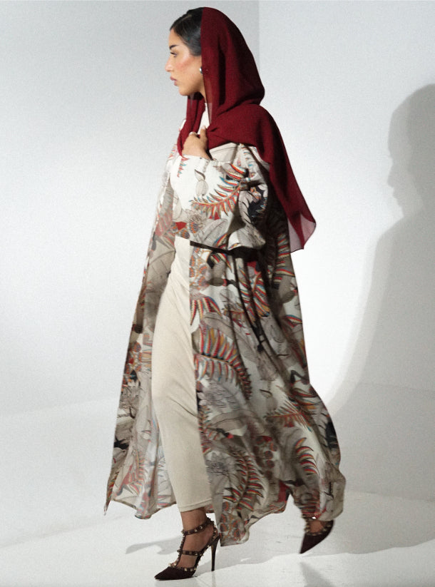 Kimono Abaya à Motifs Boho chic