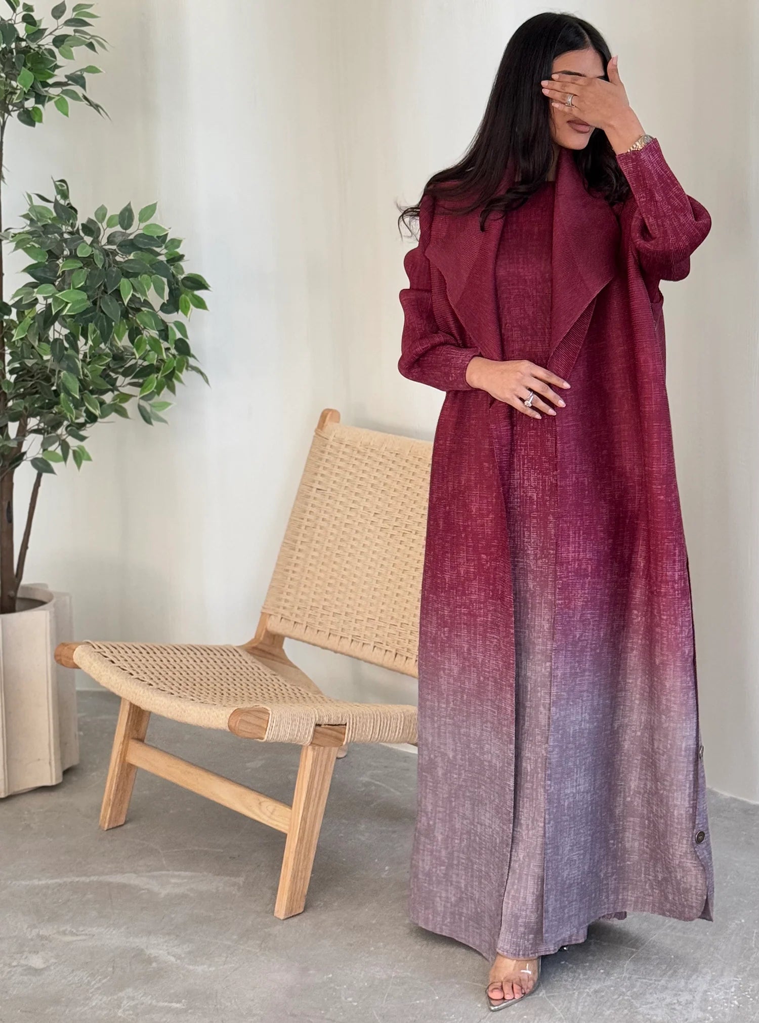 Kimono Abaya Rouge Dégradé stylé