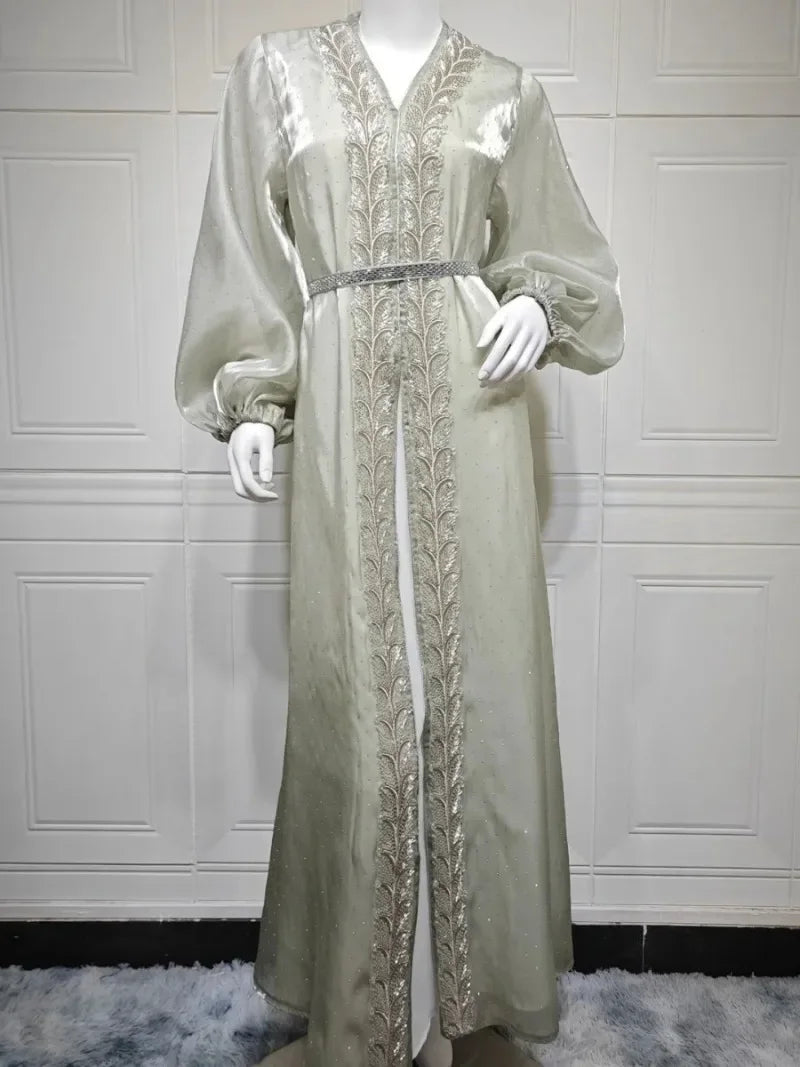 Kimono Abaya Vert Chic long