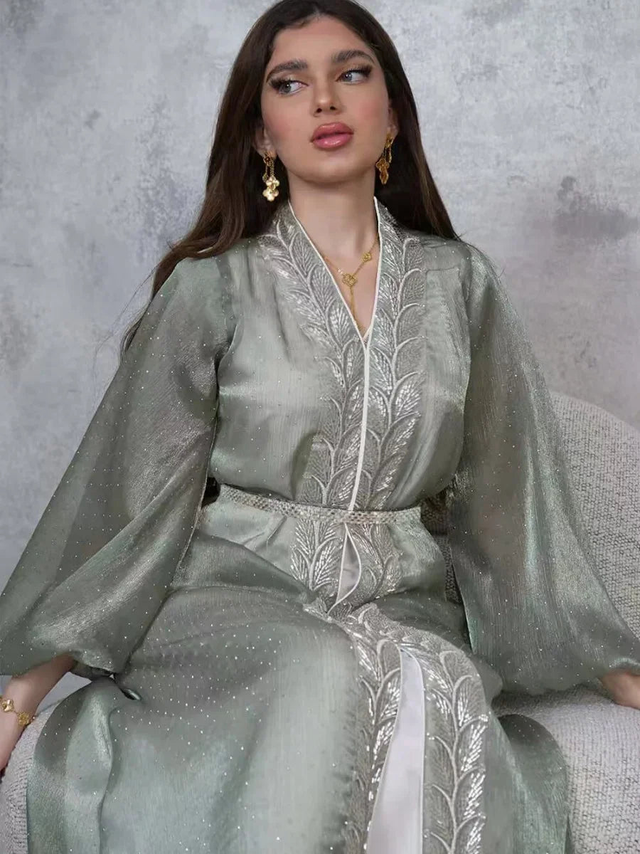 Kimono Abaya Vert Chic stylé