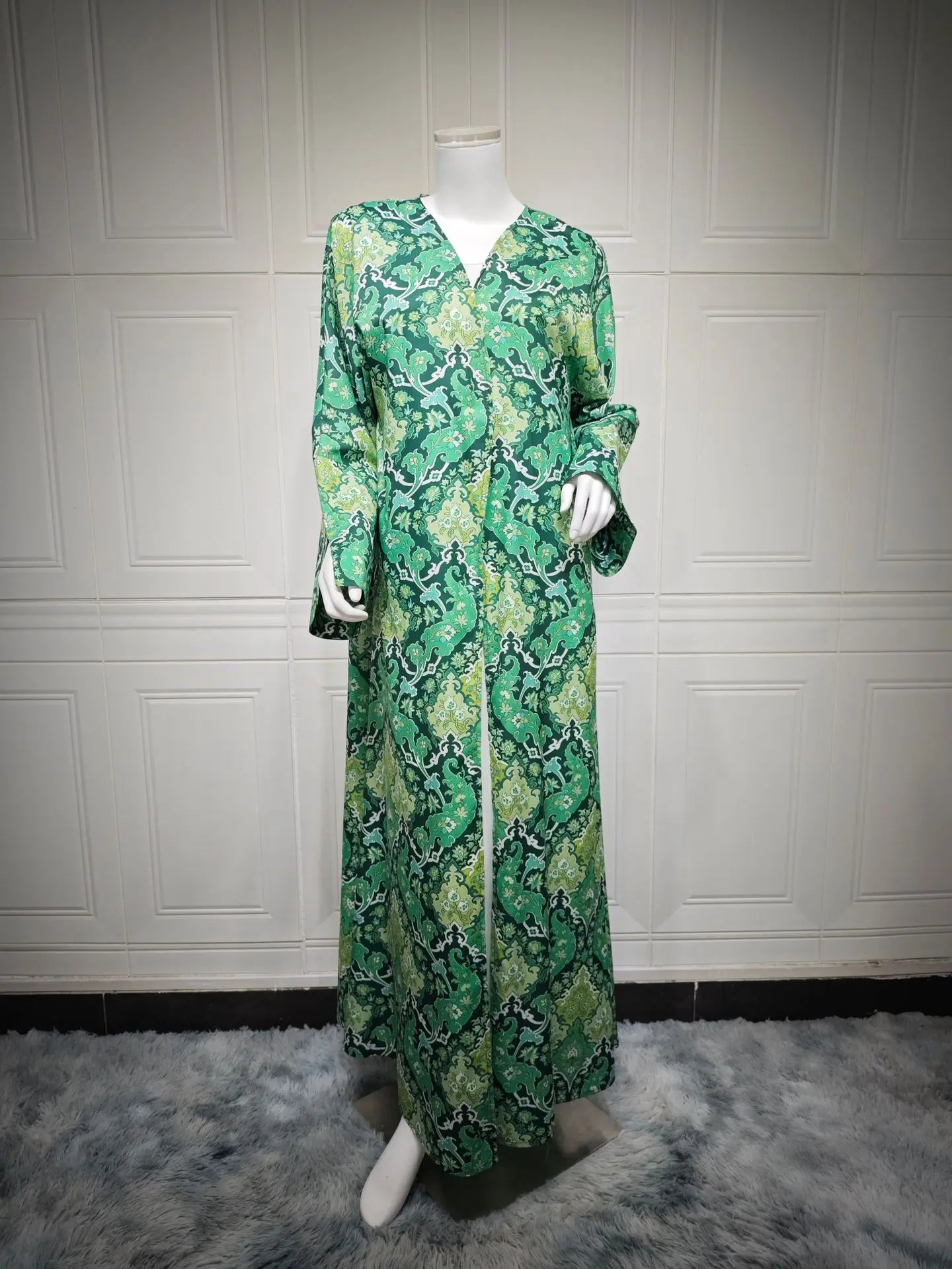 Kimono Abaya Vert Élégant fluide