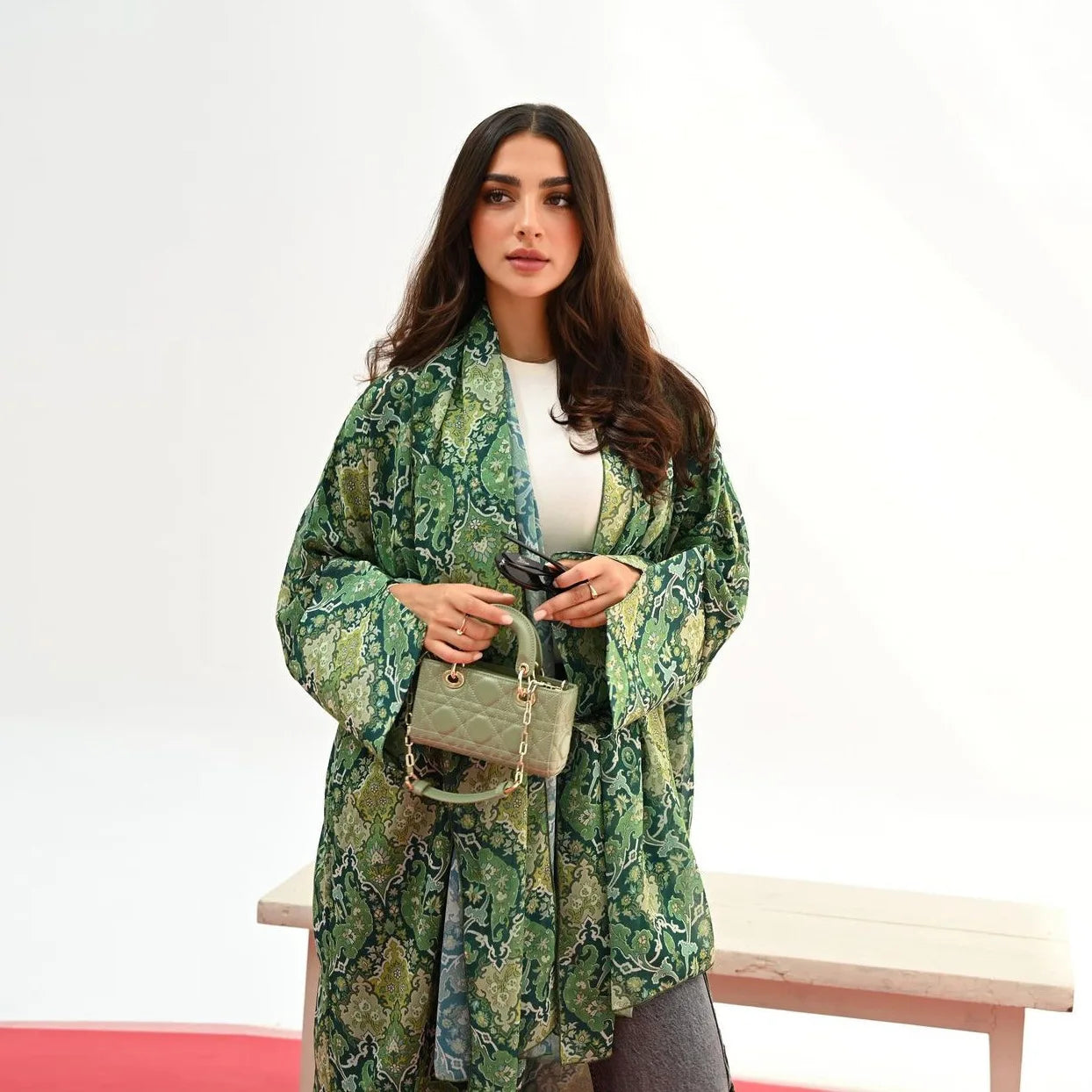 Kimono Abaya Vert Élégant stylé