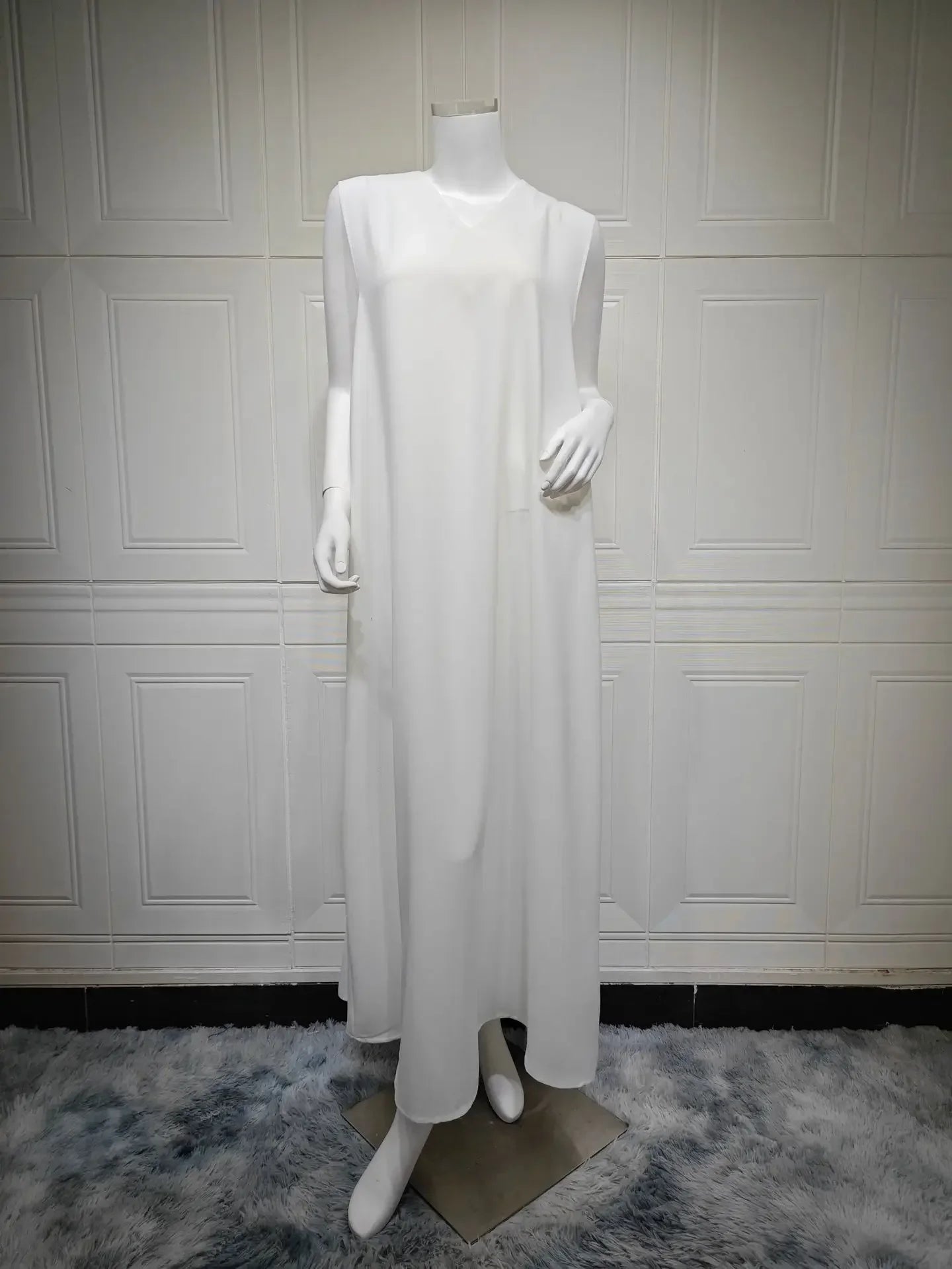 Kimono Abaya Violet Transparent avec Robe doux