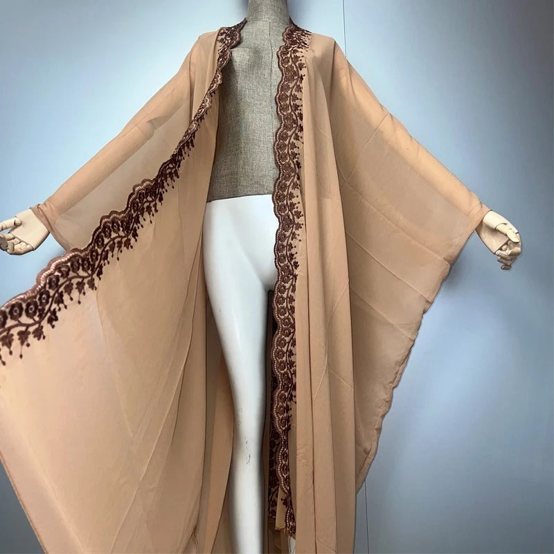 Kimono Abaya en Mousseline Chic et léger
