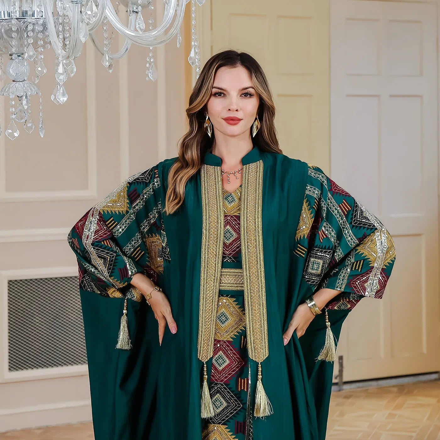 Kimono Abaya et Robe Brodés léger